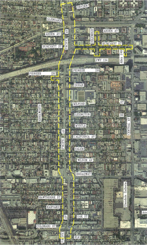 pacific ave & burchett location map