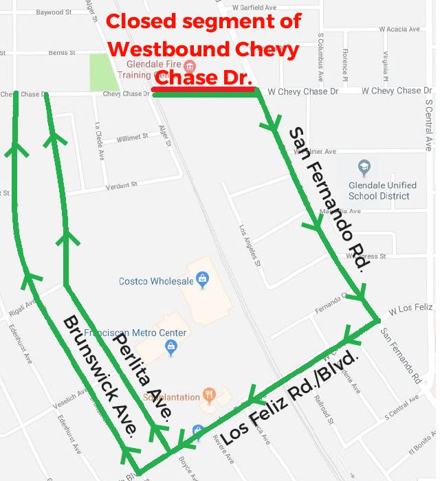 chevy chase closure map