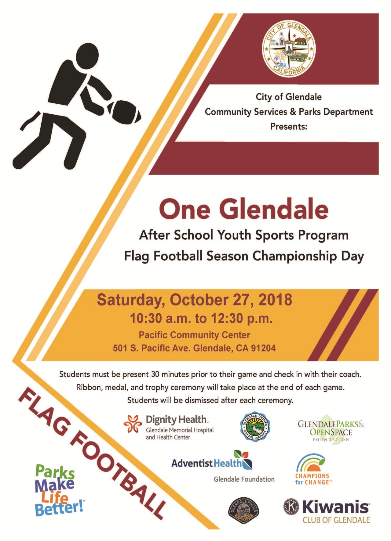 2018-19 Flag Football Championship Flyer