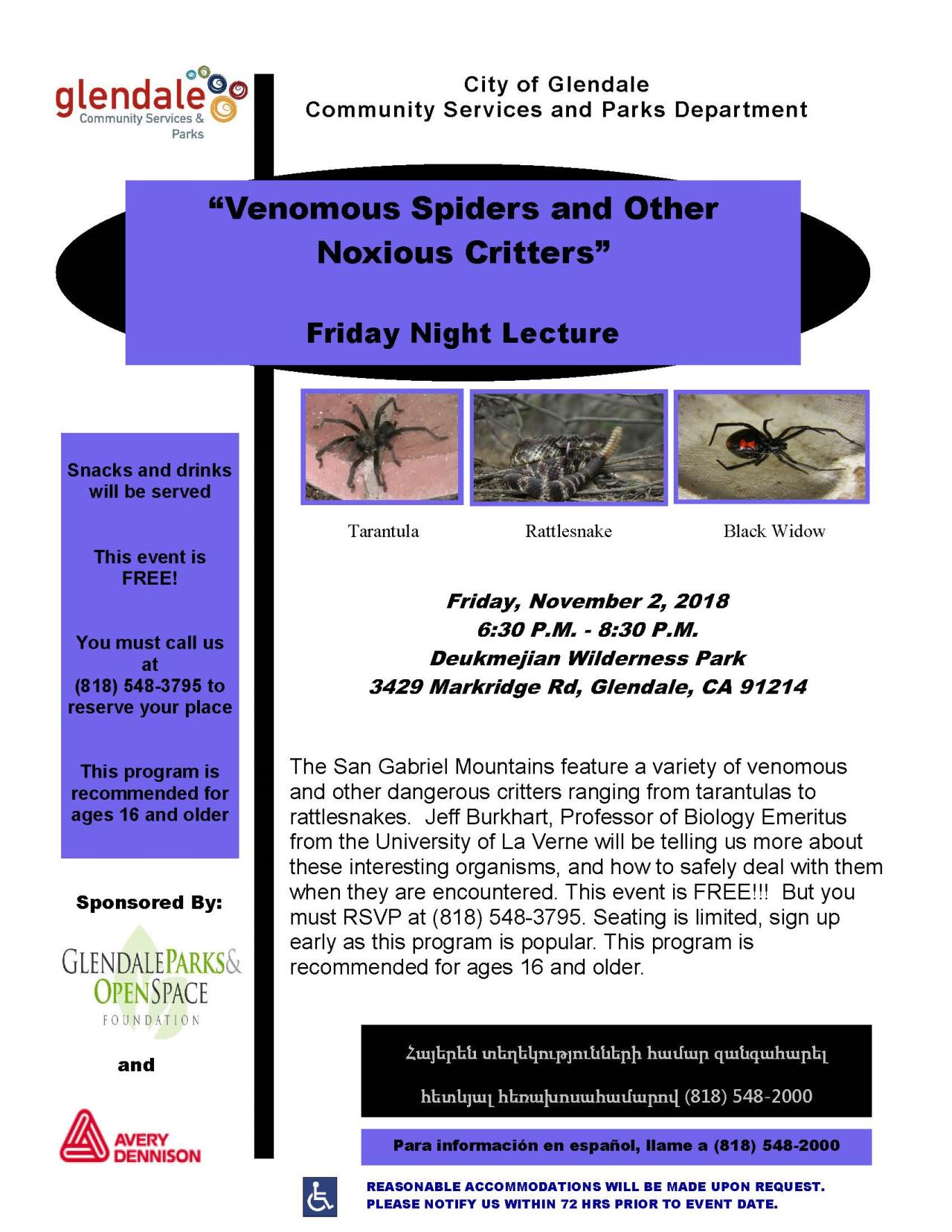 Venomous spiders and...