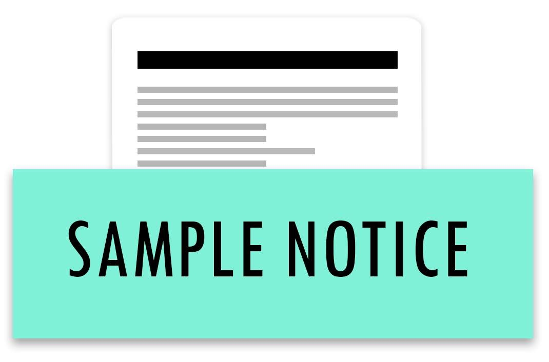 Sample Notice 