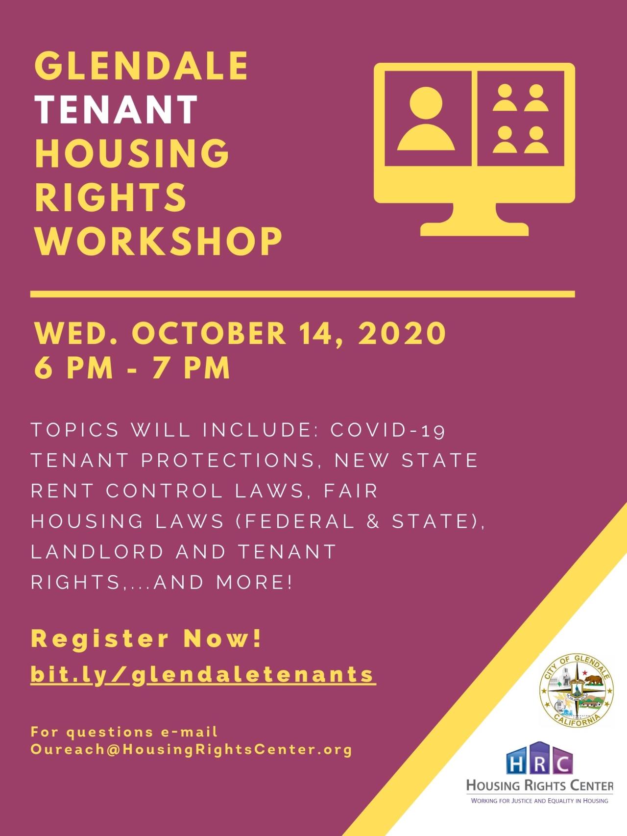 Housing Rights Virtual Workshop Flyer_English