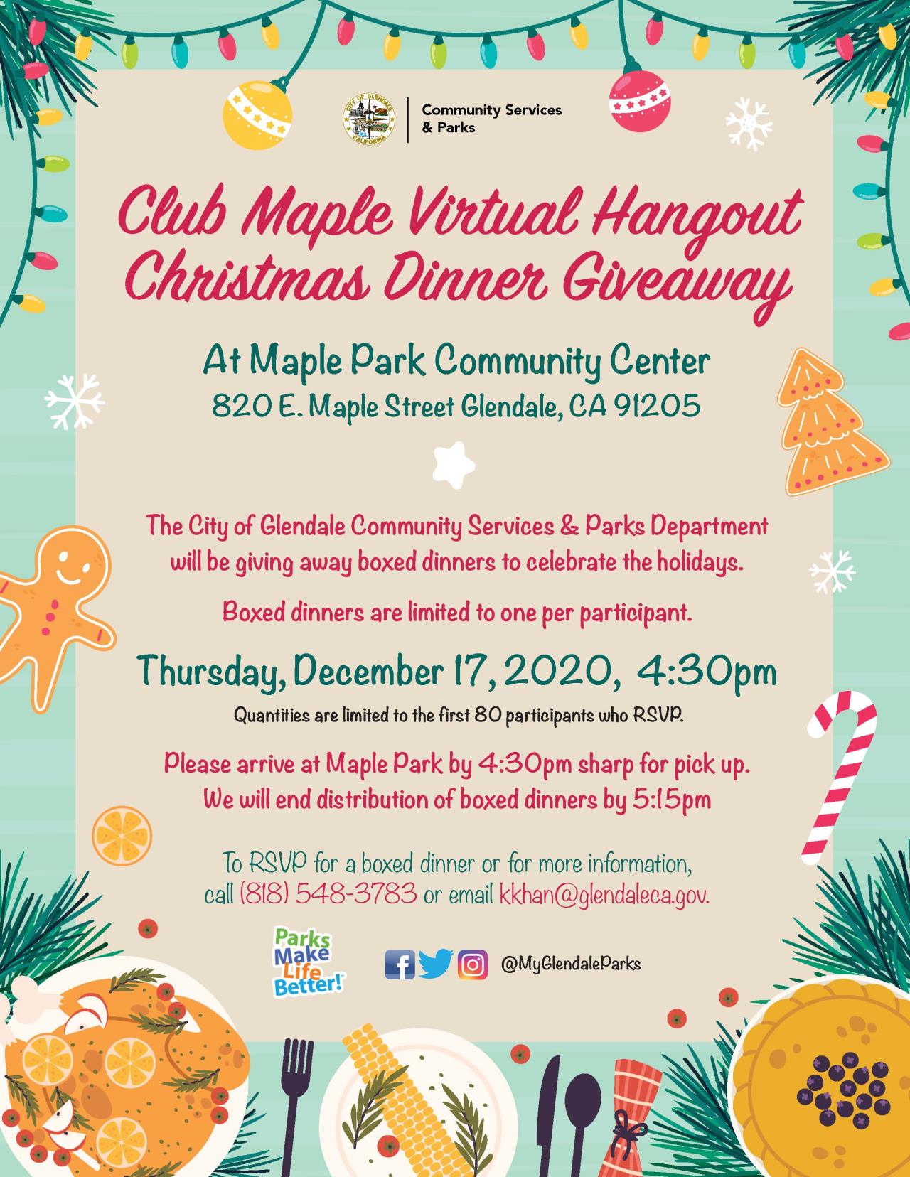 Clup Maple Christmas Dinner