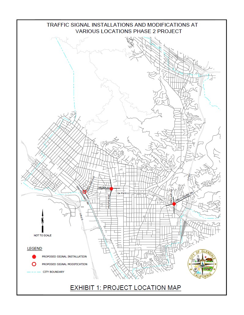 Project Location Map - Traffic Signal Installation Project 