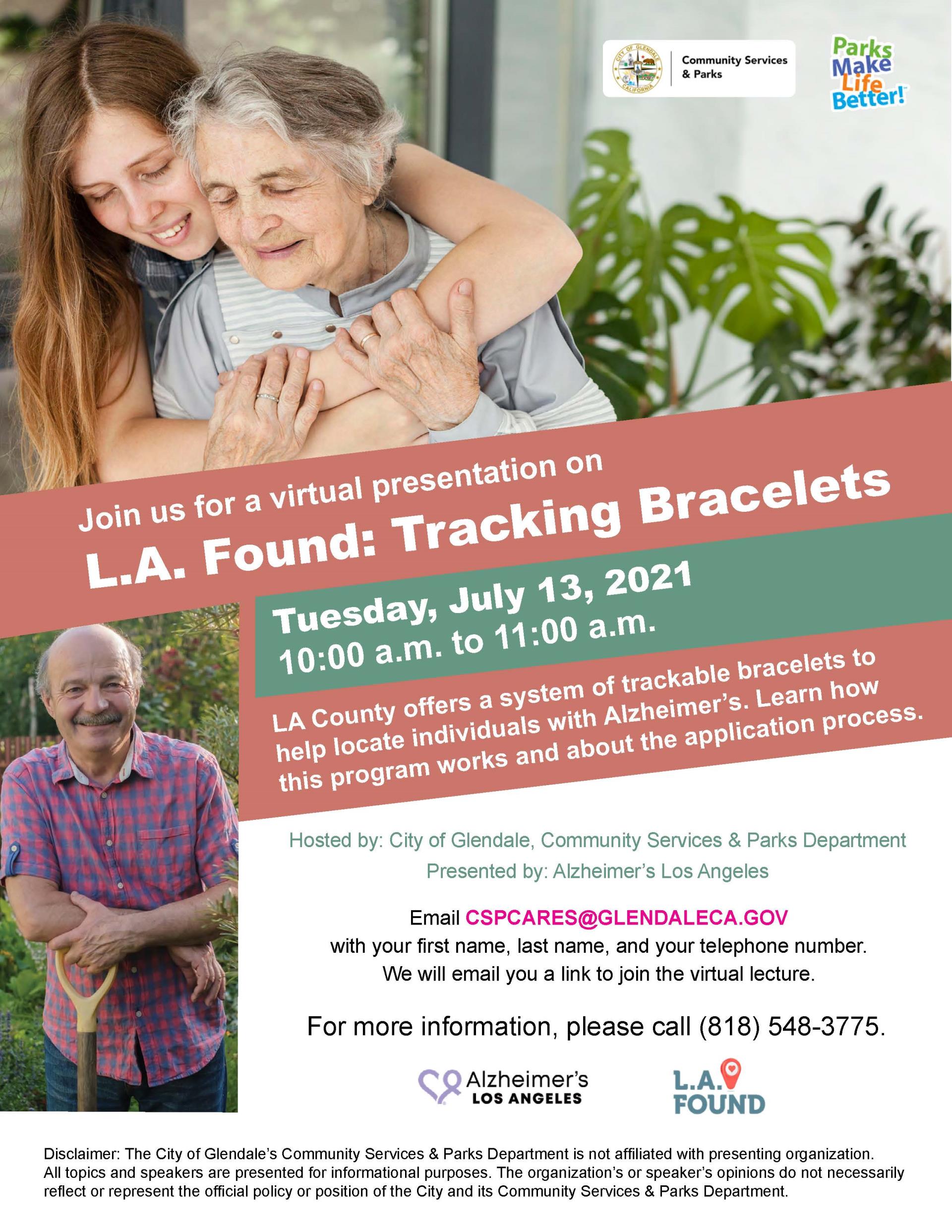 LA Found Tracking Bracelets Tuesday July 13