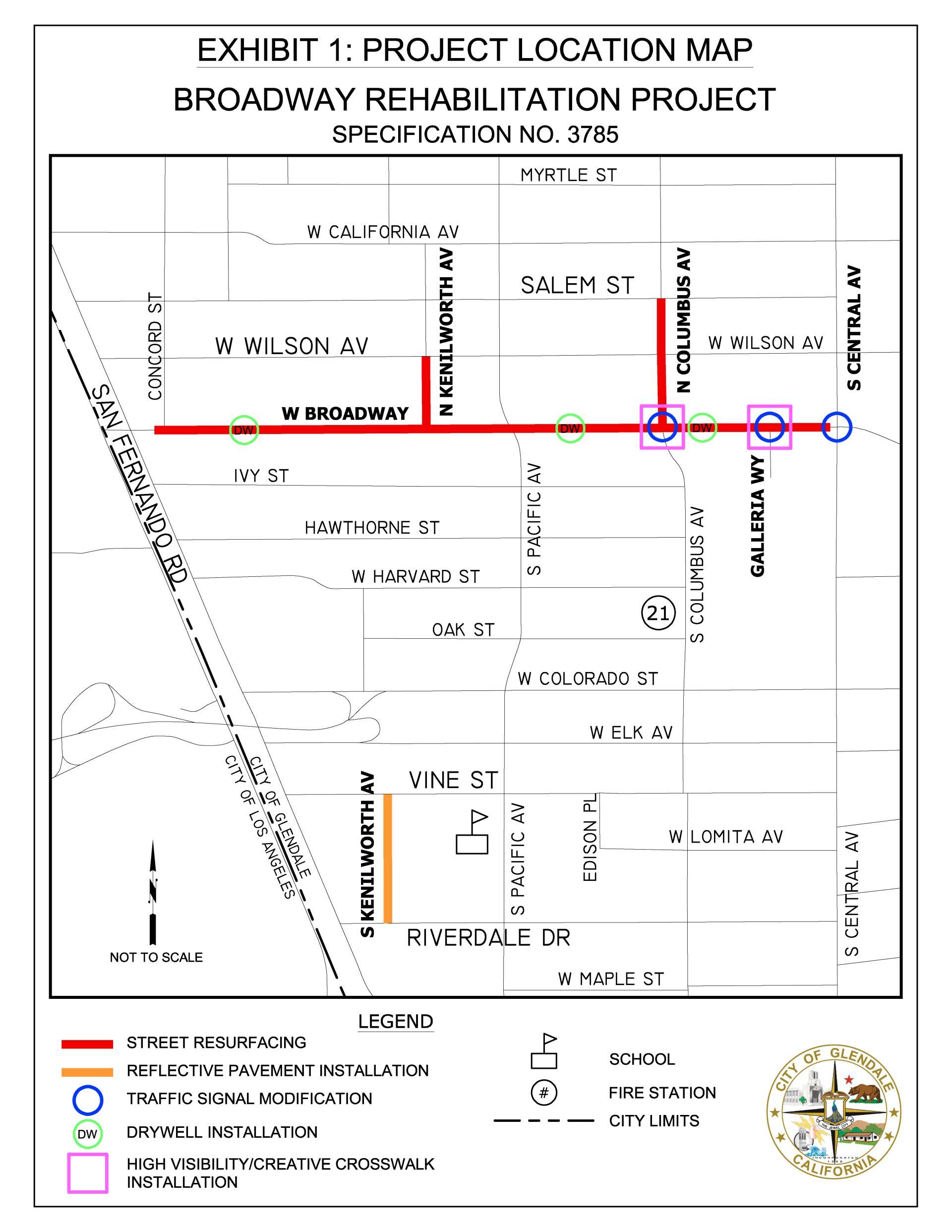 Project Location Map - Broadway Rehab