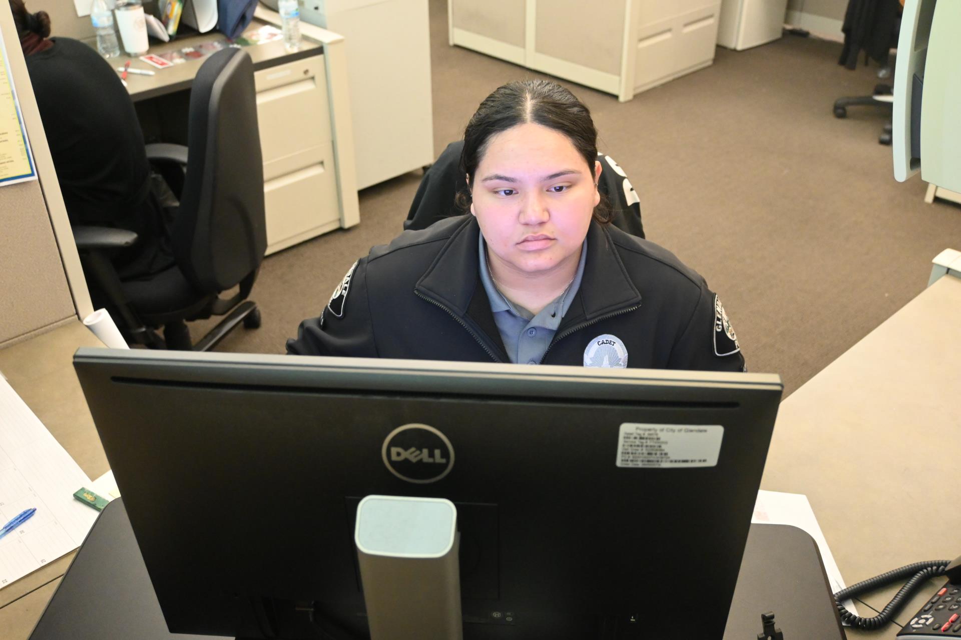 Female Cadet on Computer 2023