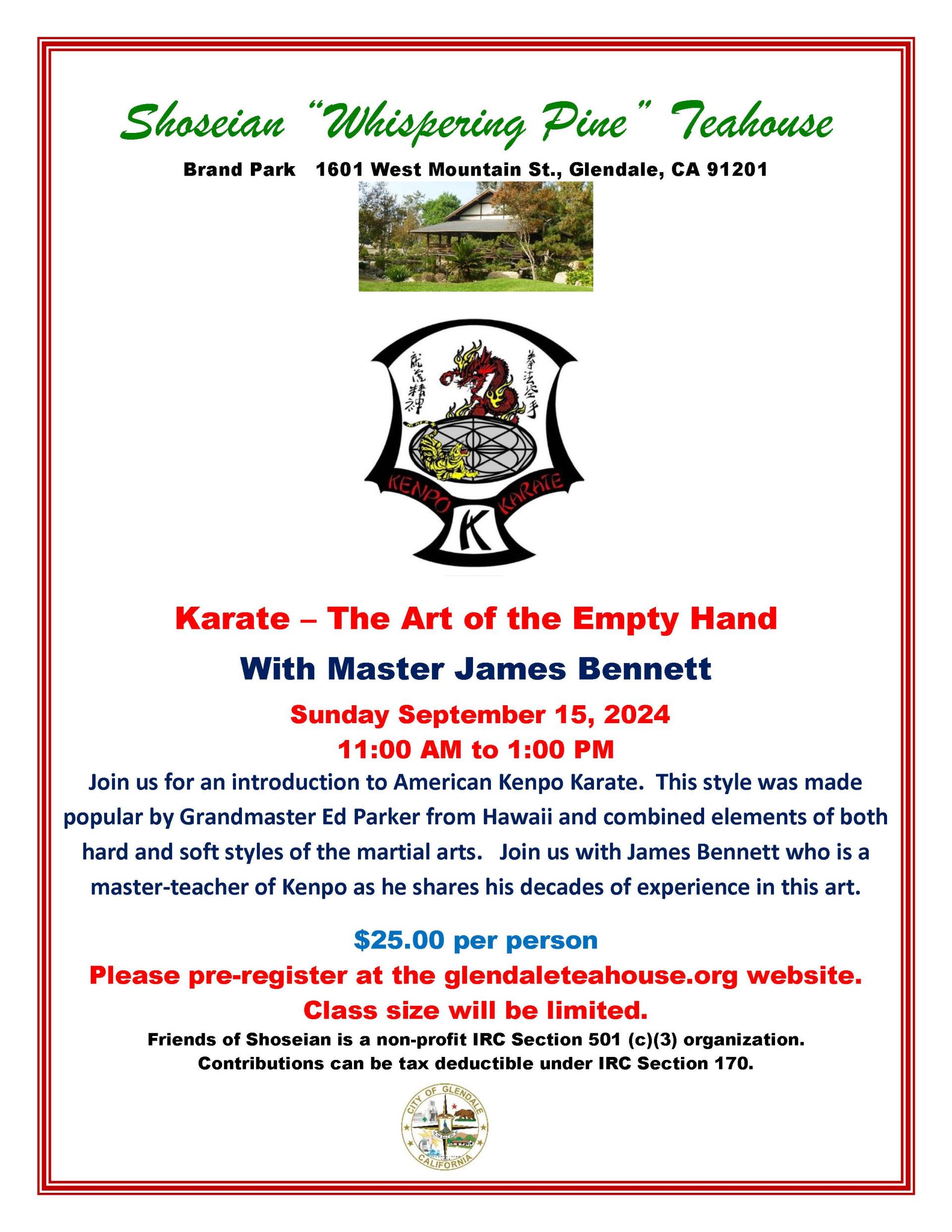 Shoseian Karate - Art of the Empty Hand  -09-15-2024