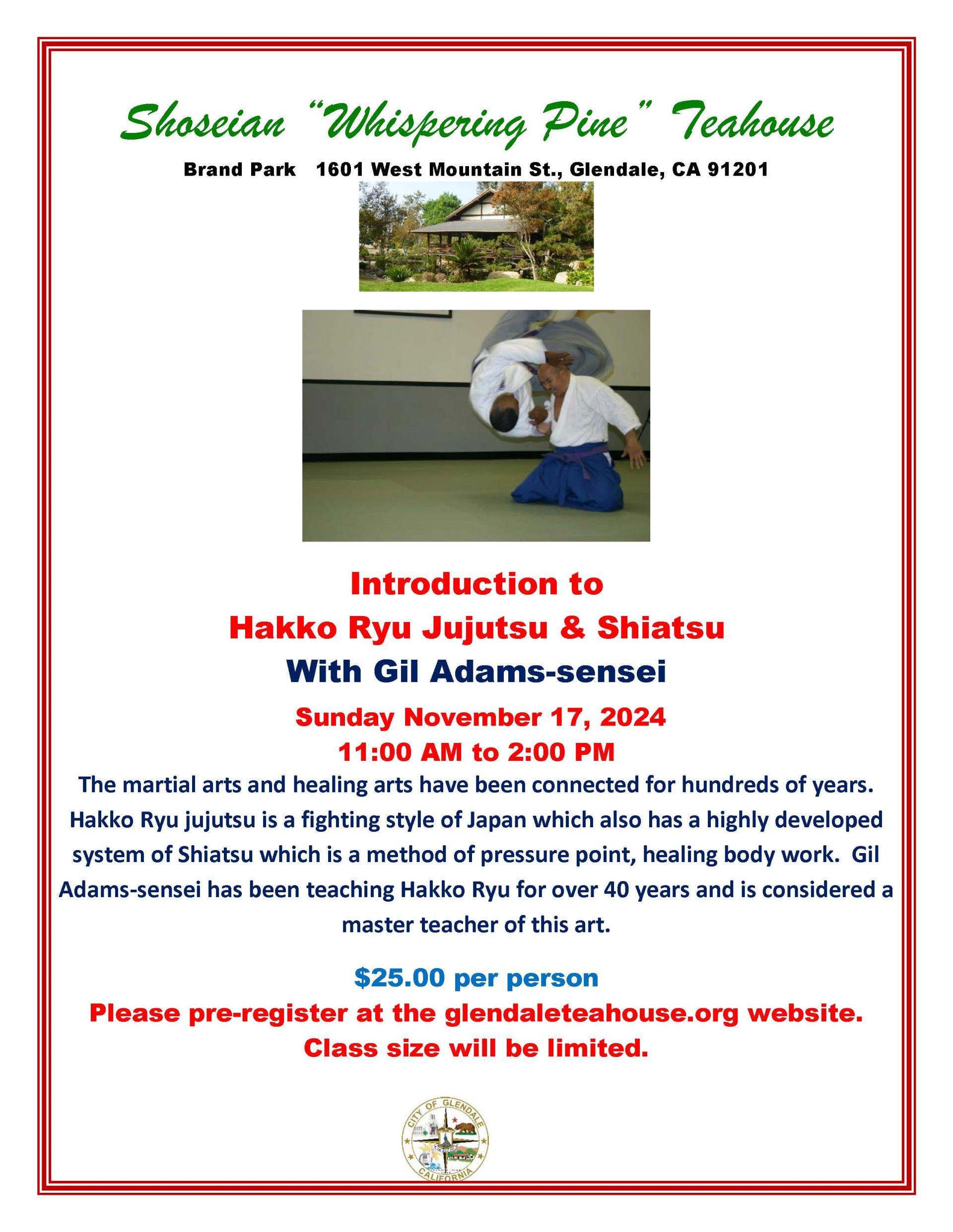 Shoseian Hakko Ryu ^0 Shiatsu 11-17-24 V2 flyer