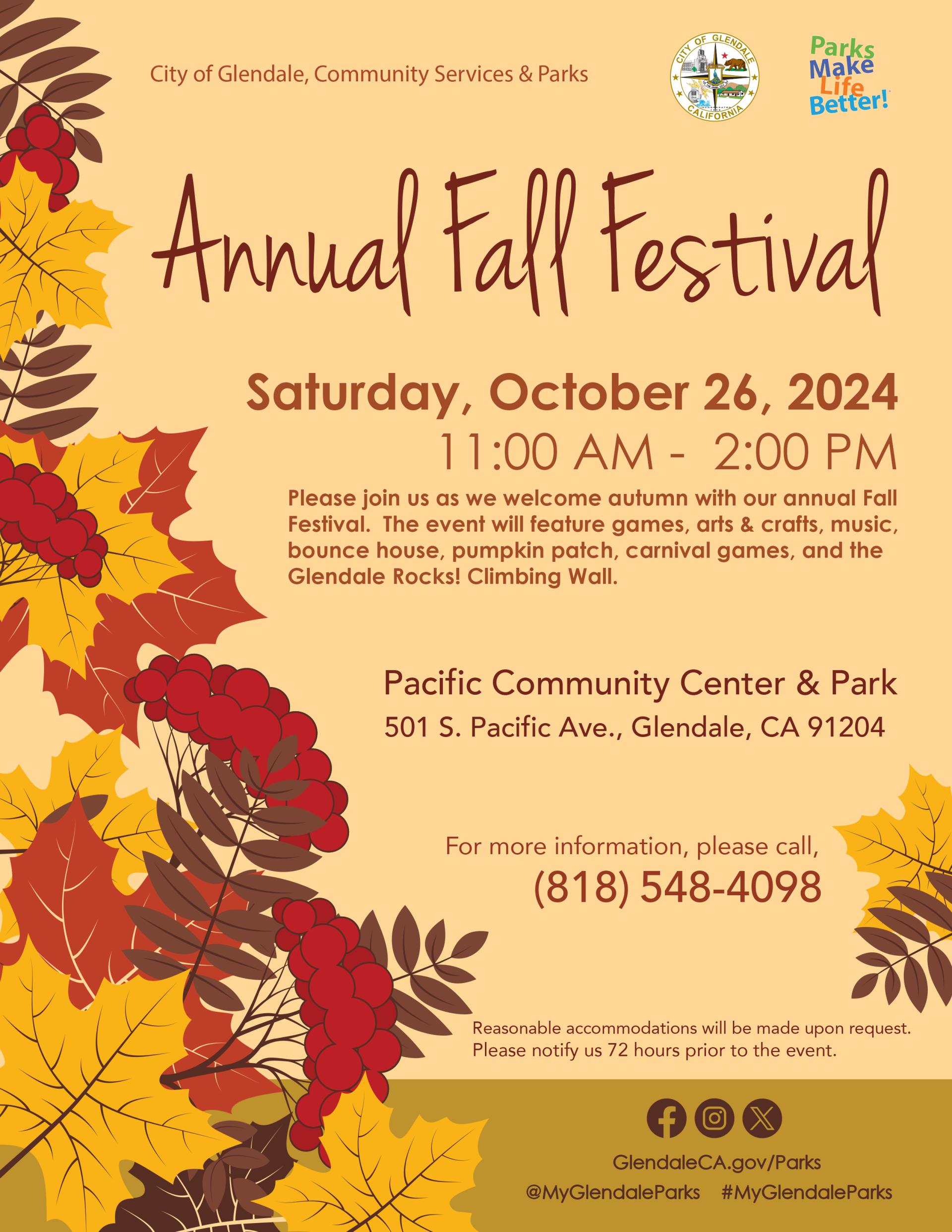 Fall Festival Flyer 2024