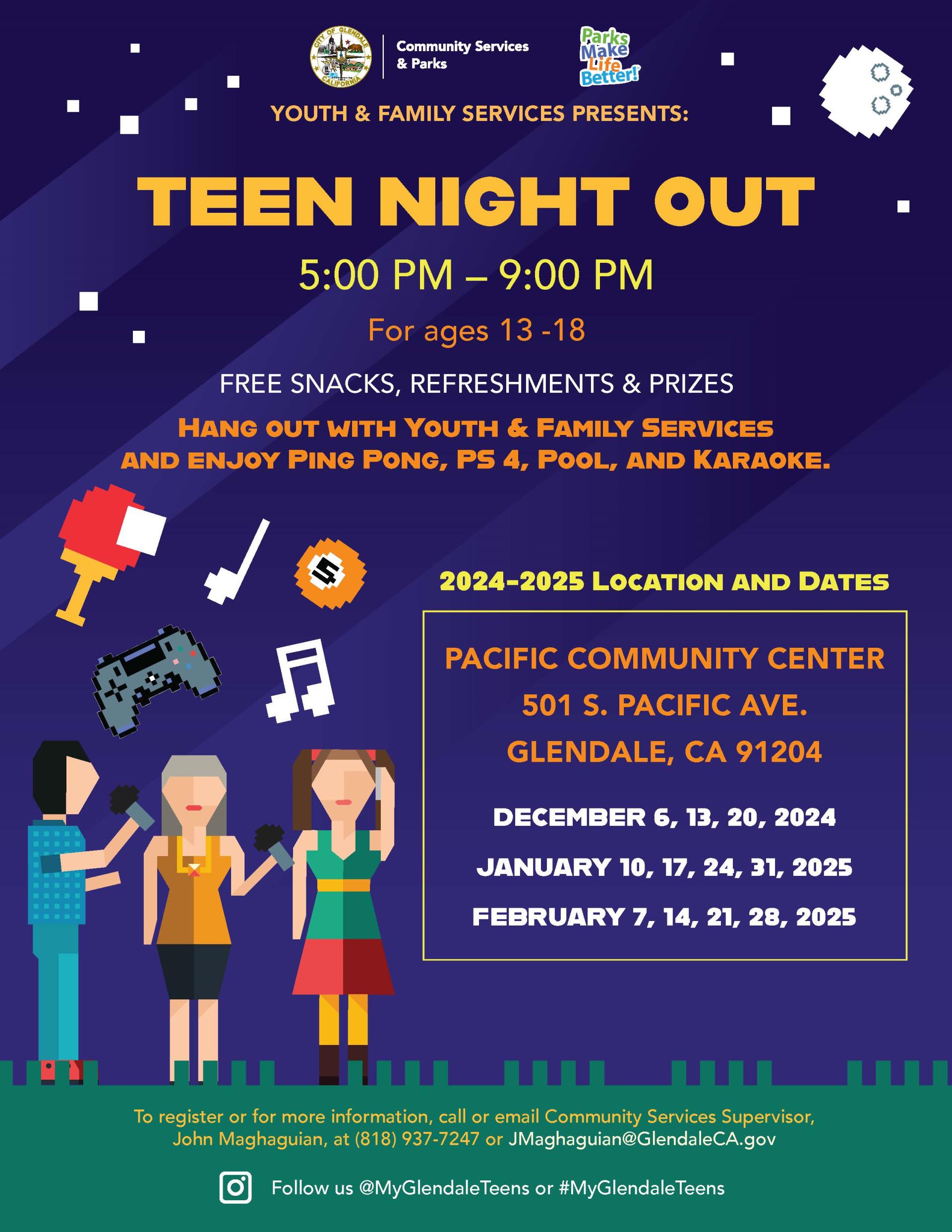 TeenNightOut_Flyer December 2024 to February 2025