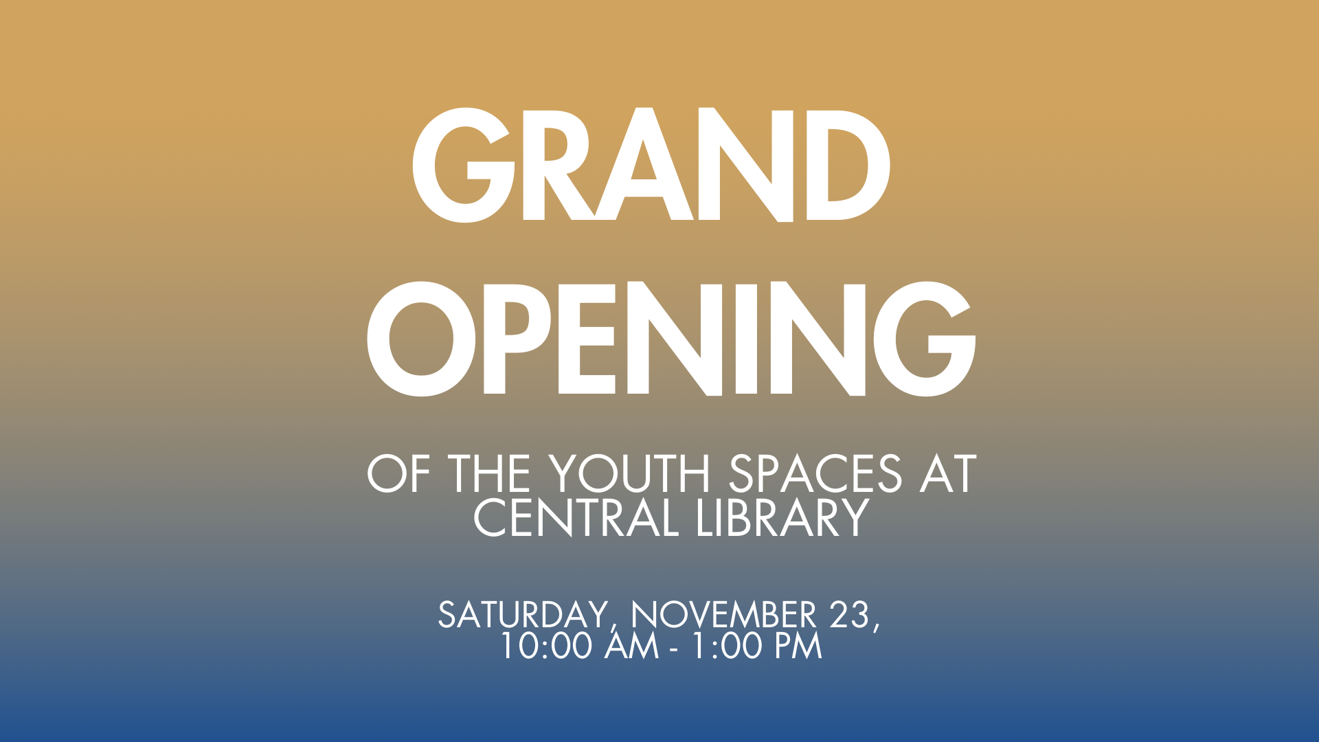 Grand Opening Youth Spaces